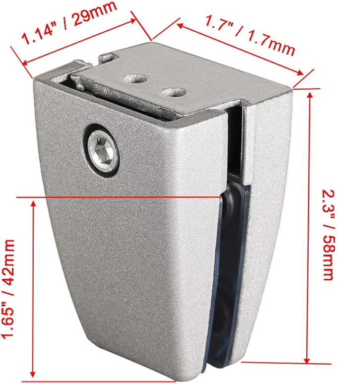 KSWLOR 20 PCS Office Desk Partition Support Bracket,Desk Divider Clamp Brackets Shelf Clip Clamp Holder Screen Clip Holders,Desk Privacy Screen Clips Clamps Sneeze Guard Bracket Support 0-1/2" Panel