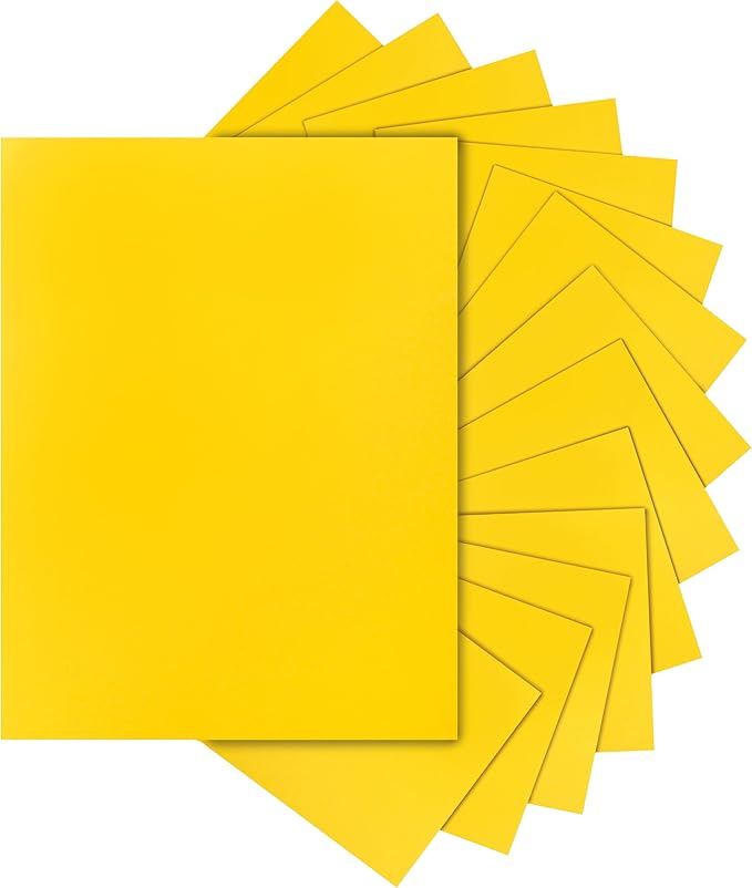 Silunkia 100 Sheets Yellow Cardstock 8.5 x 11 Scrapbooking Paper, 200gsm/75lb Heavyweight Paper Card Stock for DIY Card Making, School Crafting, Wedding Invitations, Party Decoration, Certificates
