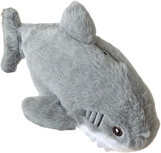 Cute Animal Pencil Case with Zipper - Multifunctional Cosmetic Makeup Organizer Bag, Small Pouch for Jewelry Travel Essentials & Daily Carry (Shark)
