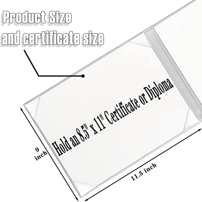 Happy Secret Diploma Cover 8.5"x 11" Diploma Holder Graduation Certificate Holders Certificate Covers Smooth Leather （Forest Green)