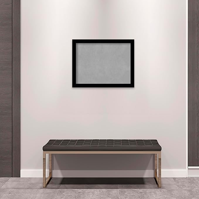 Amanti Art Black Framed Magnetic Board 21x27 Medium Vision Board for use with Magnets, 100% Metal Sheet to Display Items as Office Decor or for Home Organization in mudroom, Kitchen or Kids Room