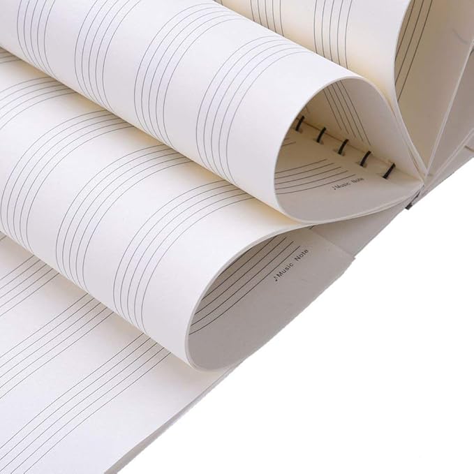 10 Pcs Music Notebook,Music Staff Notebook,50 Sheets/100 Pages Blank Sheet Music Notebook,Music Manuscript Paper,Manuscript Paper Notebook,Spiral NotebookMusic Writing Composition Notebook (10 Pcs Music Sheet White)