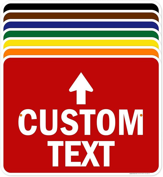 Custom Arrow,Custom Directional Sign, Up Arrow,18x24 Inches, Rust Free .063 Aluminum, Fade Resistant, Made in USA by My Sign Center