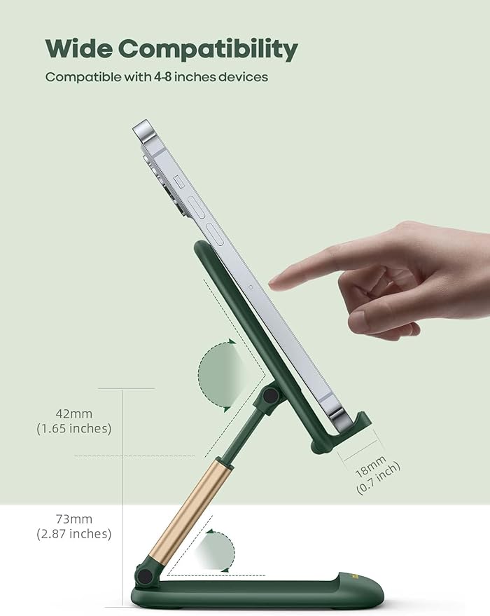 Lamicall Cell Phone Holder, Desk Accessories - Green Office iPhone Cellphone Stand, Office Desktop Accessories, Office Must Have, Desk Decor, Phone Accessories