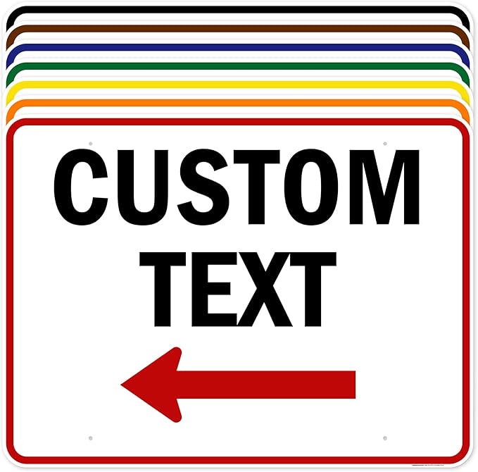 Custom Arrow,Custom Directional Sign, Left Arrow,36x48 Inches, Rust Free DiBound, Fade Resistant, Made in USA by My Sign Center