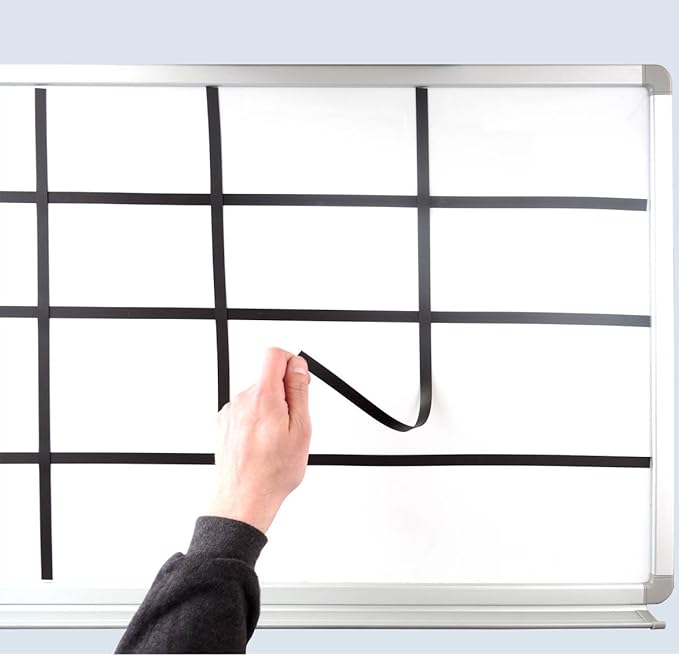 StoreSMART® - Magnetic Lines and Board Dividers - 1/2-inch x 200-feet (.0127 Meters x 60.96 Meters) - for Magnetic WHITEBOARDS ONLY- Does not Work on Plain whiteboards or glassboards - ML1/2-200