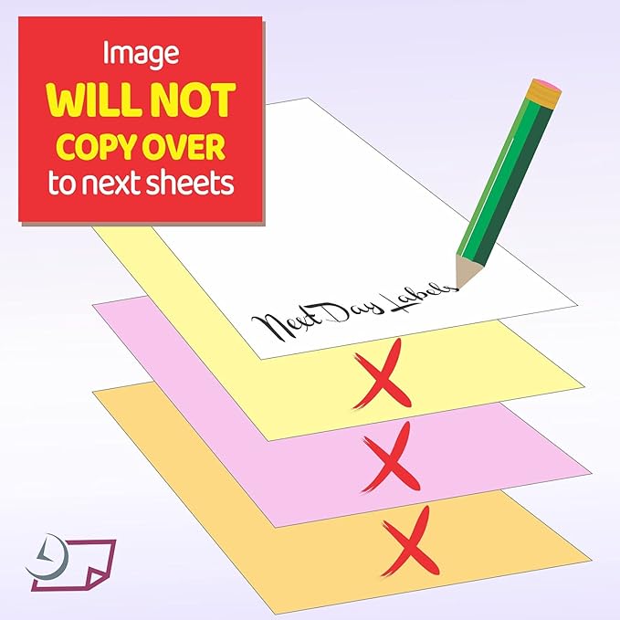 NextDayLabels - "Plain" Collated Color Paper (Not Carbonless) for Laser and Ink Jet Printers (4 Part, Pack)