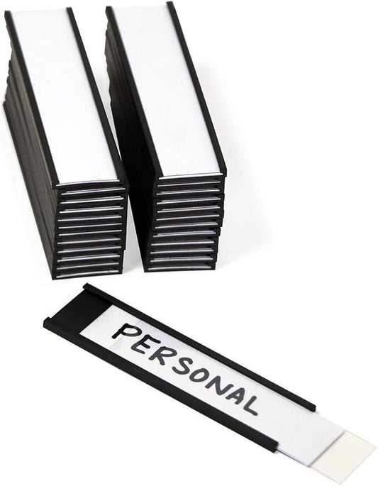 SmartSign Magnetic 'C' Channel Label Holders for Metal Racks and Shelves | 0.75" x 3" Pack of 25