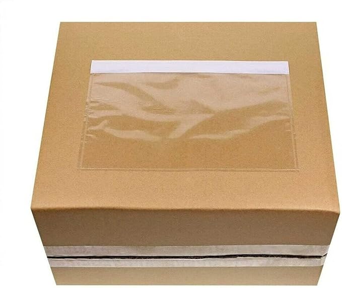 BEUYI Clear 7.5'' x 5.5'' Packing List Envelopes, Shipping Label Pouches/Sleeves (200 Pack)