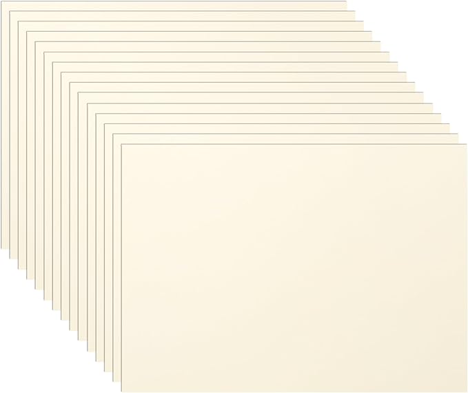 Guakicae 60 Sheets Cream Cardstock 5 x 7 Ivory Paper, 300gsm/110lb Heavyweight Flat Off White Card Stock Printer Paper for DIY Card Making, Business Cards, Thank You Cards, Certificates, Menus