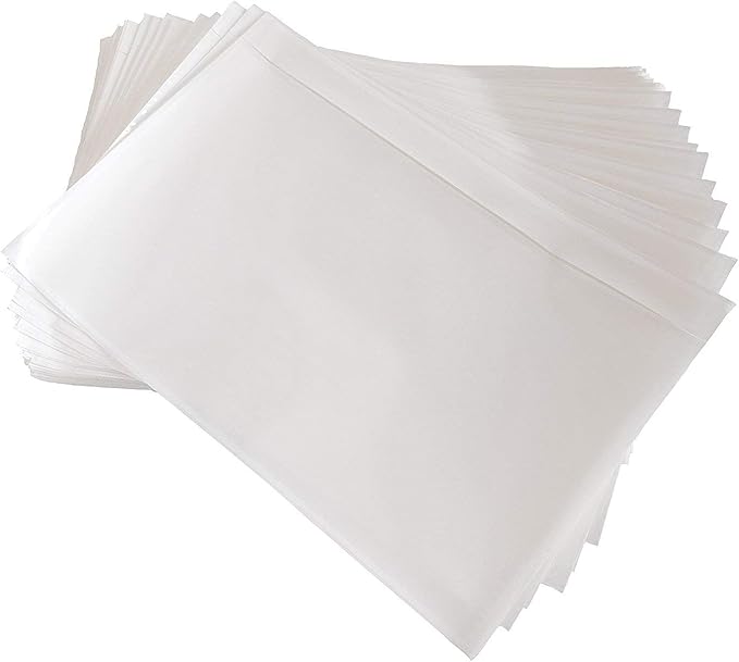 9527 Product 7.5" x 5.5" Clear Adhesive Top Loading Packing List/Shipping Label Envelopes (200 Pack)