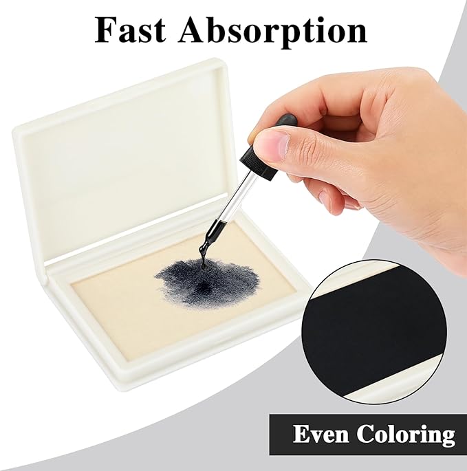 Dry Stamp Pad, 4 x 2.5 Inch Premium Quality Ink Pad for Stamps, All-Purpose Felt Pad for Office and Crafting, Works with Rubber and Clear Stamps