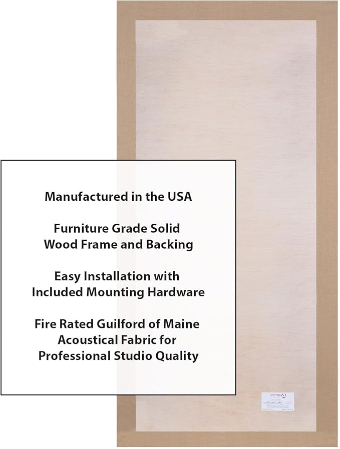 ATS Acoustics Home Office Residential Acoustic Treatment Room Kit Sound Absorbing Acoustic Panel 6 Pack for 50-100 Sq Ft (Tan)