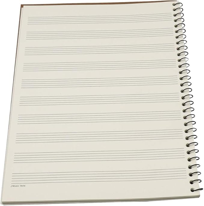 MOREYES Music Notebook Composition Manuscript Staff Notebook with 100 Pages 10.24x7.5 inch/26x19cm (Music clef notebook)
