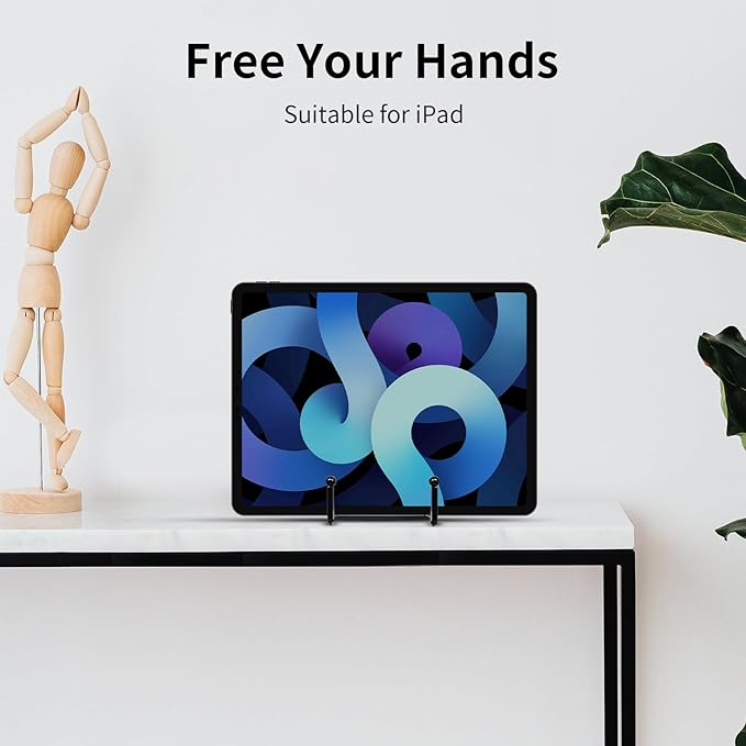 Kruodop 4 Pack 4" Metal Square Frame Easel Stands - Multi-Use Tabletop Display for Plates, Photos, Art, Books, Signs | Durable Mini Easels for Home Decor, Office, Studio & Vinyl Records