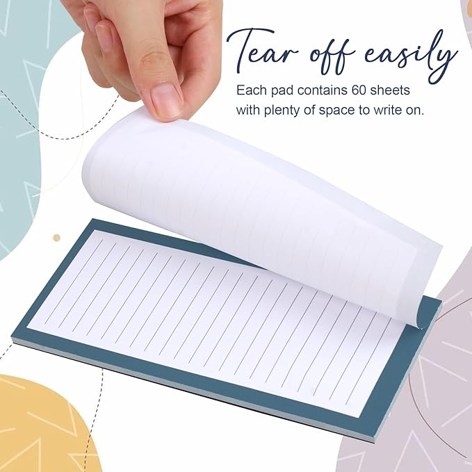Utron 4 Pack Magnetic Notepads for Refrigerator, 50 Pages/Book Grocery List Magnet Pad for Fridge, Design Magnetic Grocery List Pad for Fridge, Grocery List Notepad, To-Do Memos, List