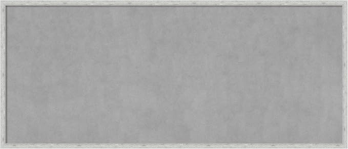 Amanti Art Silver Framed Magnetic Board 21x49 Oversize Vision Board for use with Magnets, 100% Metal Sheet to Display Items as Office Decor or for Home Organization in mudroom, Kitchen or Kids Room