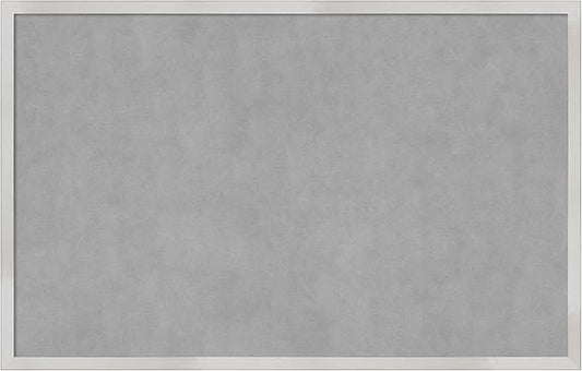 Amanti Art Silver Framed Magnetic Board 21x33 Large Vision Board for use with Magnets, 100% Metal Sheet to Display Items as Office Decor or for Home Organization in mudroom, Kitchen or Kids Room