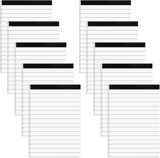 Nichela Notepad for Daily Planning and Organization of Work – 4 x 6-inches Lined Paper – Thick Bright White Paper – 30 Pages – Note Pads Ruled Pages – Pack of 10
