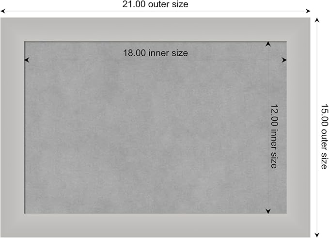 Amanti Art Silver Framed Magnetic Board 15x21 Small Vision Board for use with Magnets, 100% Metal Sheet to Display Items as Office Decor or for Home Organization in mudroom, Kitchen or Kids Room
