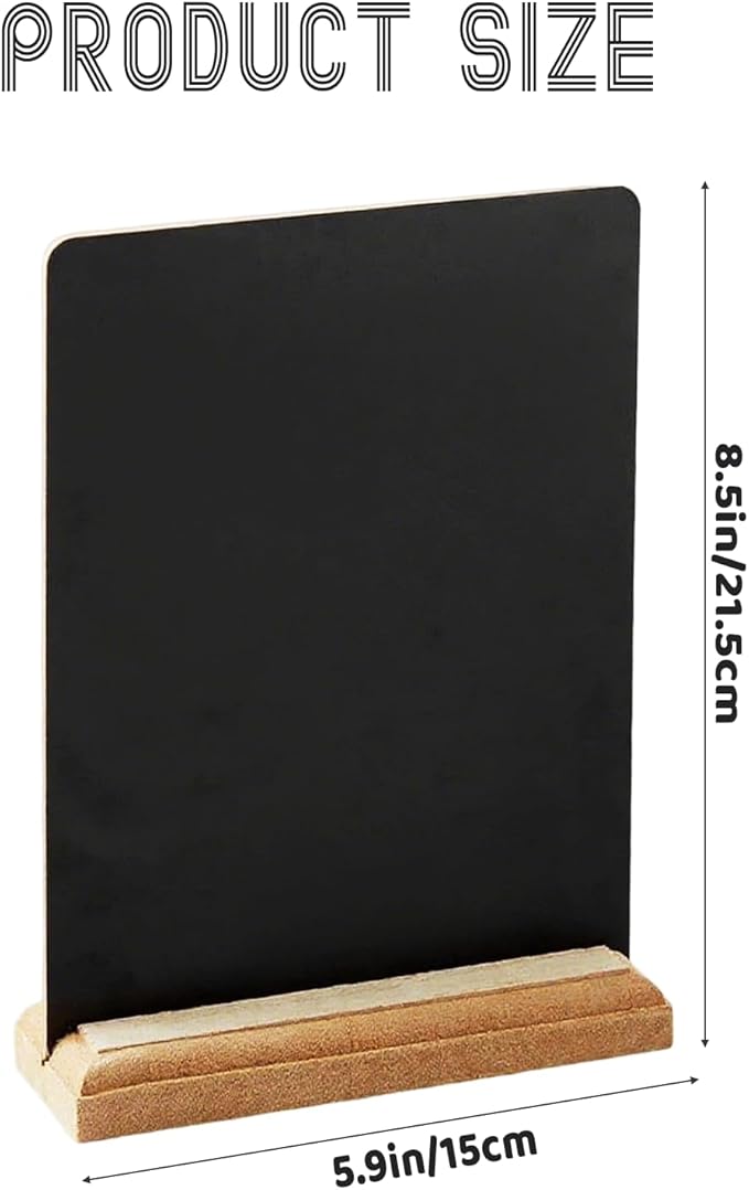 Mini Chalkboard Signs,Small Chalkboard Signs with Stand,Desktop Chalk Board (1 Pack 8x6 in
