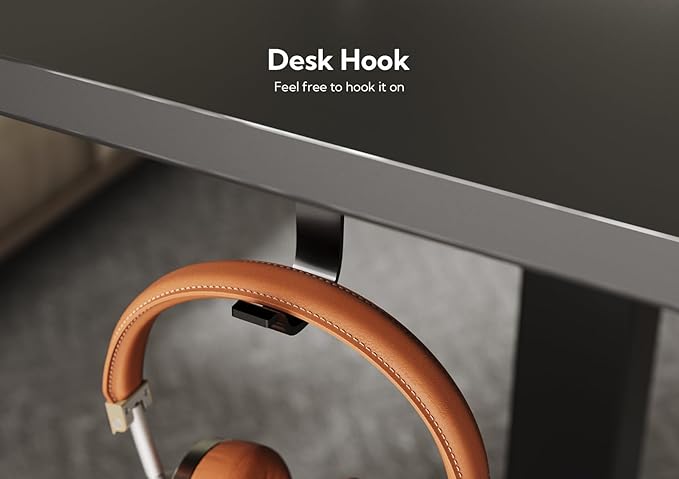 YDN Mobile Mobile Standing Desk, Adjustable Height Portable Laptop Desk with Lockable Wheels, 25.5" x 18.8" Rolling Desk with Hook for Computer Workstation, Black