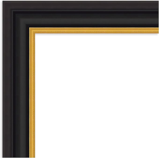 Amanti Art Black Framed Magnetic Board 38x46 X-Large Vision Board for use with Magnets, 100% Metal Sheet to Display Items as Office Decor or for Home Organization in mudroom, Kitchen or Kids Room