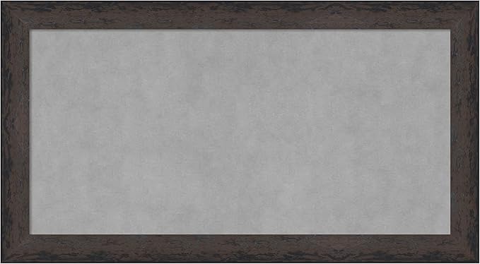 Amanti Art Black Framed Magnetic Board 15x27 Small Vision Board for use with Magnets, 100% Metal Sheet to Display Items as Office Decor or for Home Organization in mudroom, Kitchen or Kids Room
