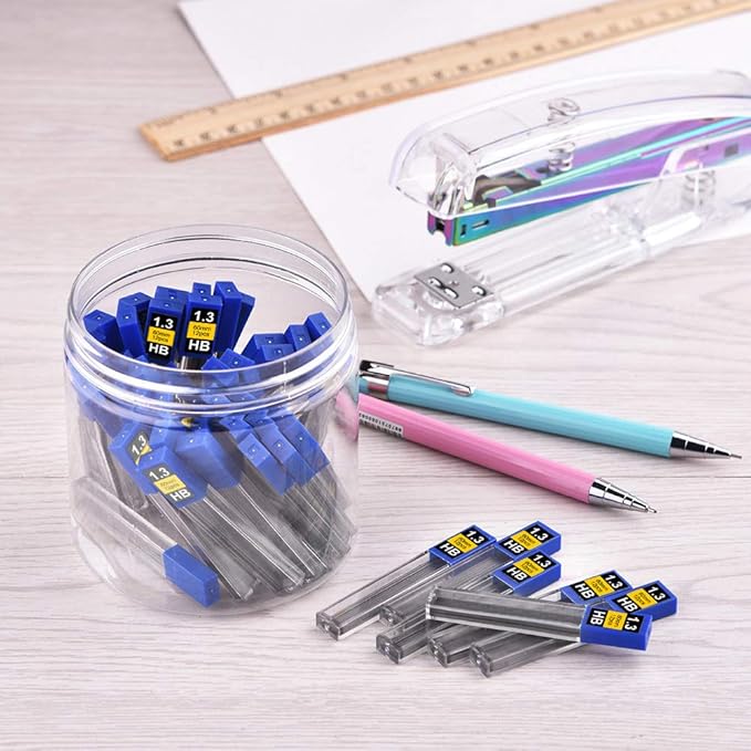 Coopay 720 Pieces Lead Refills 1.3 mm HB Break Resistant Mechanical Pencil Refills, 12 Pack Per Tube, 60 Tubes(1.3 mm)