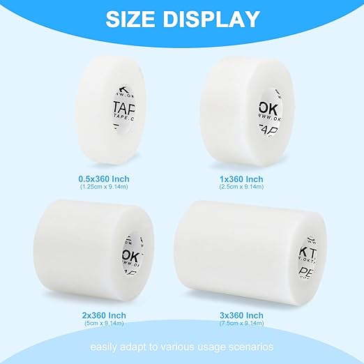 OK TAPE OKPore Transparent Medical Tape (Pack of 4) - First Aid Surgical Tape Hypoallergenic and Breathable for Wound Dressing Care, Latex Free, 3in x 10yds