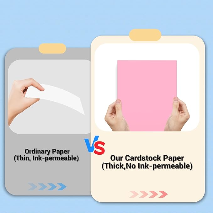 Cardstock 8.5 x 11, Thick Printer Paper 75 lb/200 gsm, 40 Sheets Card Stock Pink, Heavy Card stock, Art CardStock Paper for Invitations, Diy Cards, Business Cards, Menus, Crafts, Drawing etc