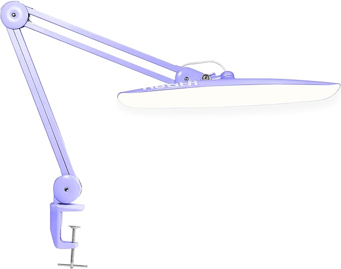 Neatfi XL 2,200 Lumens LED Task Lamp, 20W, 182 Pcs SMD LED, Dimmable, 4 Level Brightness, 3 Light Modes, Desk Light for Home, Office, Workbench (CCT, Lavender)