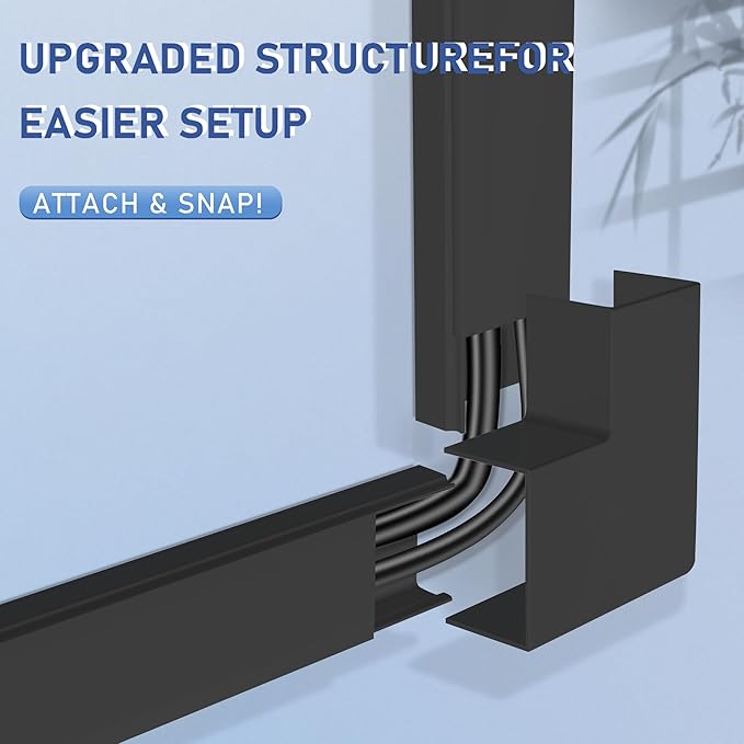 Cable Cover Wall - Large Cord Covers for Wires on Wall, 157 Inches TV Cable Hider Wall Kit, Black