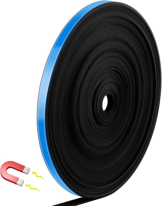 AmazingSpark Magnetic Tape Roll Thin Strips, 0.39 Inch x 66 Feet Magnetic Board Dividers Whiteboard Graphic Decorative Tape Marking Line for Classroom Office Art Accessories(Blue)