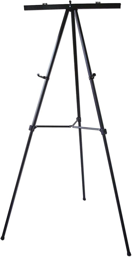 Lightweight Aluminum Flip-Chart Presentation Easel (2-Pack, Black)