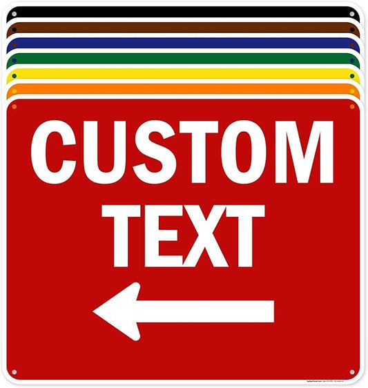 Custom Arrow,Custom Directional Sign, Left Arrow,24x30 Inches, 55 mil thick HDPE (high density polyethylene) Made in USA by My Sign Center