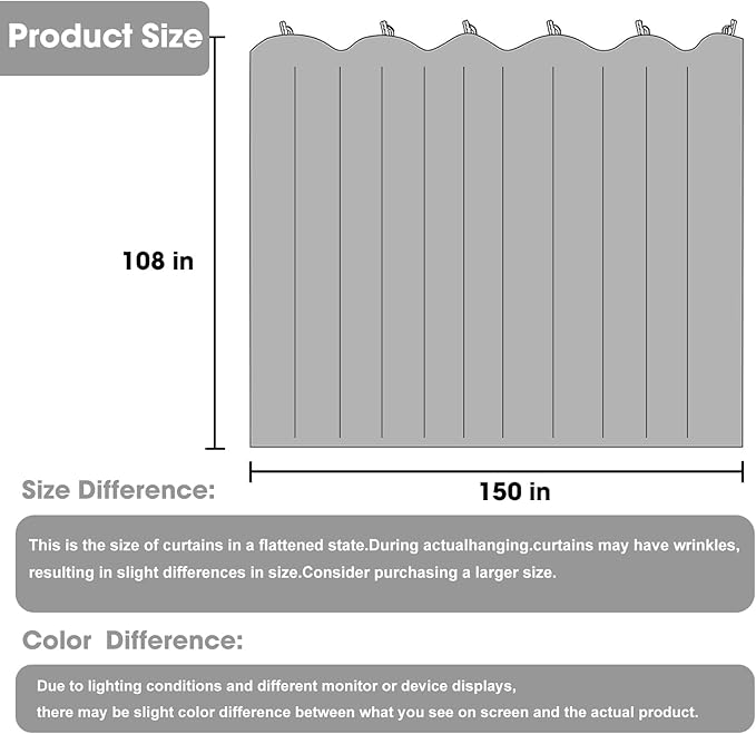 Cbsroro Room Divider Blackout Curtain Track Curtains Wall Dividers Panels Screen for Living Rooms Bedroom Office Privacy Partition Separation, W150 × L108 Inch,1 Panel, Black