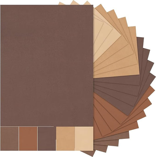 Sinmoe 40 Sheets 5 Shades Cardstock Paper 8.5 x 11 Inches 180gsm Solid Core Printer Paper for Scrapbooking DIY Arts Crafts Making Office Home Supplies (Brown Series)