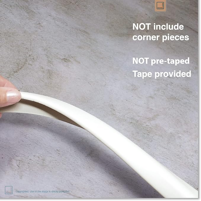 Roving Cove Slim-Fit Edge Protector for Baby Proofing (9ft Small Edge Only), Soft Rubber Foam Furniture Edge Bumper Guard, Desk Edge Cushion, 3M Adhesive, Oyster White (Off White)