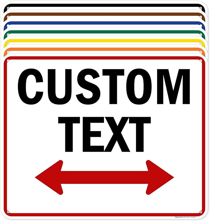 Custom Arrow,Custom Directional Sign, Two Way Arrow,24x30 Inches, 55 mil thick HDPE (high density polyethylene) Made in USA by My Sign Center
