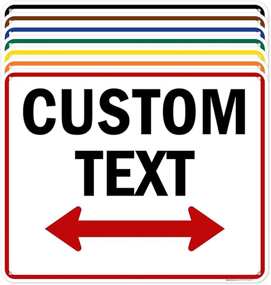 Custom Arrow,Custom Directional Sign, Two Way Arrow,24x30 Inches, 55 mil thick HDPE (high density polyethylene) Made in USA by My Sign Center