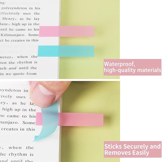 (4200 Pcs) Book Tabs for Annotating, Sticky Tabs Transparent Small Sticky Notes Flags, Colorful Morandi Page Markers for Notebooks, Multi-Colored Writable and Repositionable Book Flags Strip