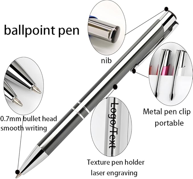 Yucold Customized ballpoint pens in bulk, personalized ballpoint pens with free engraving, for use in companies, enterprises, graduation anniversaries (Green,39)