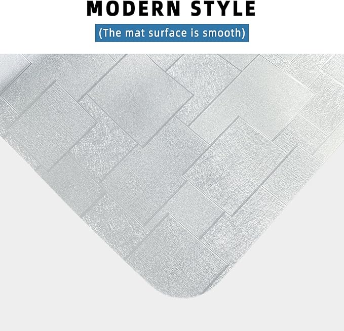 Chair Mat for Hardwood Floor, 63x51 inches Floor Mat Protector for Office Chair, Desk, Home, Frosted Pattern Rectangle Floors Protector