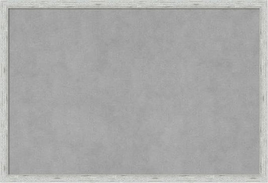 Amanti Art Silver Framed Magnetic Board 17x25 Medium Vision Board for use with Magnets, 100% Metal Sheet to Display Items as Office Decor or for Home Organization in mudroom, Kitchen or Kids Room