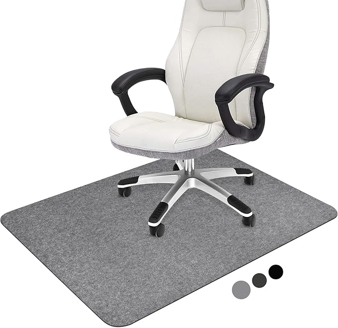Placoot Office Chair Mat for Hardwood Floor, 55"x35" Computer Chair Mat, Desk Chair Mat, Large Anti-Slip Floor Protector for Home Office
