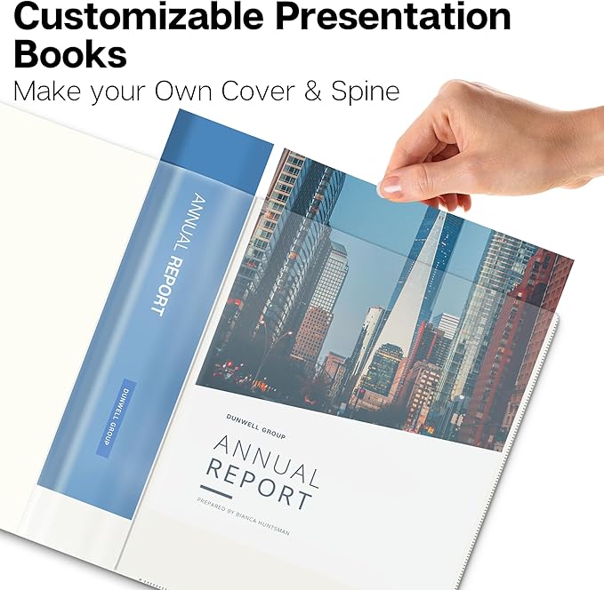 Dunwell Presentation Binder 60-Pocket, Displays 120 Pages, 8.5x11 Portfolio Binder with Plastic Sleeves, Storage and Organizer for Documents, Photos, Kids Artwork, Projects, Recipes (Aqua)