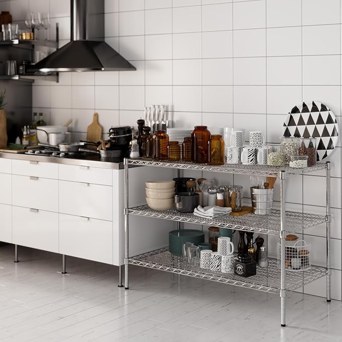 Regal Altair 24" Deep x 48" Wide x 34" Height Wire Shelving Kit | 3-Tier | NSF Commercial Storage Rack Unit