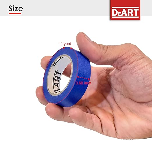 Colored Masking Tape Painters Tape 12 or 8 Pack 1 inch or 0.6 Inches for Arts & Crafts Labeling Coding Whiteboard Thin Paper Tape Craft Classroom School Supplies Wire Management Scrapbook Decoration