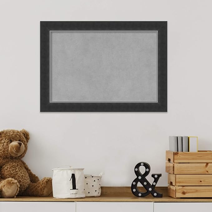 Amanti Art Black Framed Magnetic Board 15x21 Small Vision Board for use with Magnets, 100% Metal Sheet to Display Items as Office Decor or for Home Organization in mudroom, Kitchen or Kids Room